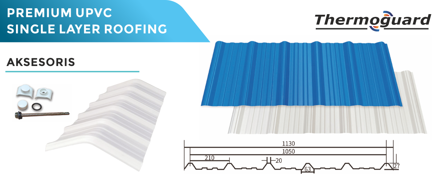 Atap UPVC Premium Thermoguard